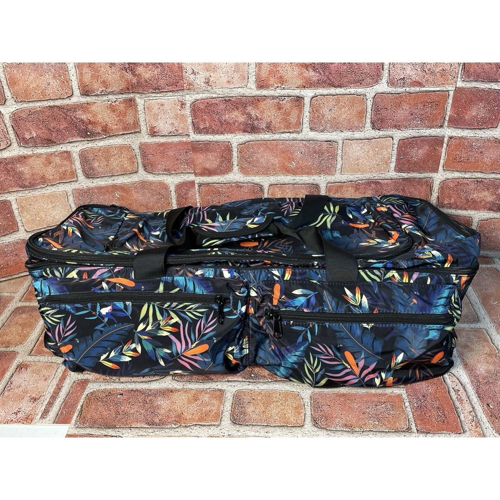 Anna Griffin Craft Luggage Cutting Machine Tote Bag Bird Black Pink Blue NWOT